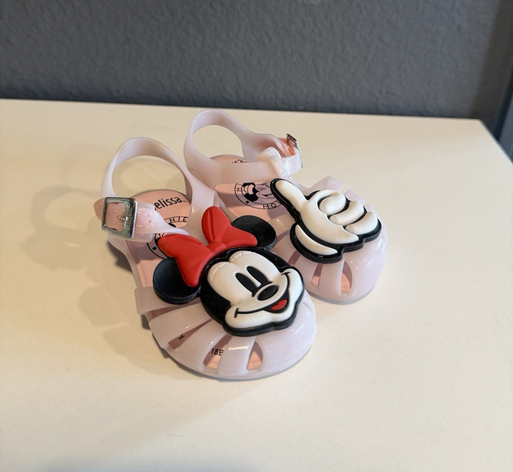 MINl MELISSA Shoes Size Toddler 6 Disney Minnie Mouse Girl’s Pink Jelly Sandals